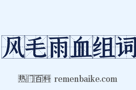 风毛雨血组词是什么意思的图片